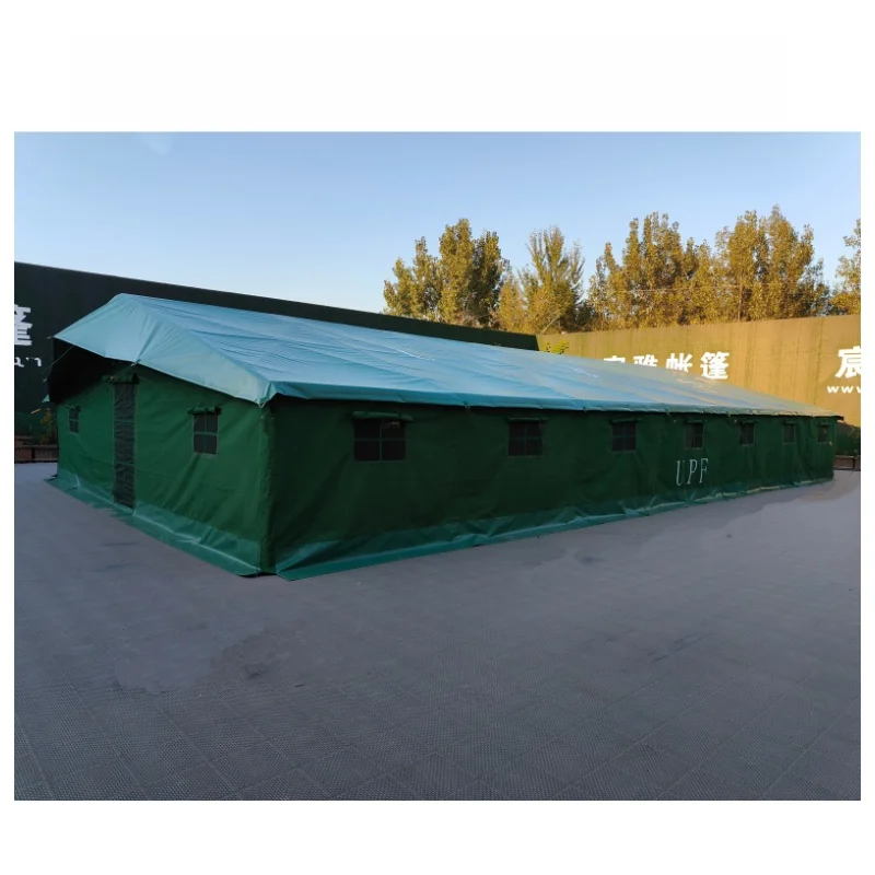 Best Winter Four-Season Canvas One Bedroom Tent 10x20 Steel A-Frame Tente Militaire Waterproof 100 Persons Capacity For Outdoor