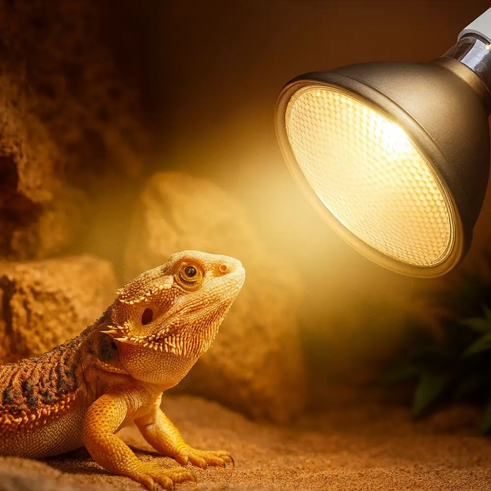 

Full Spectrum Led Reptile Lamp E27 Base Glass Bulb Turtle Basking Lamp Dimmable 25/50/75/100W UVA Light Bulb Pet Amphibians