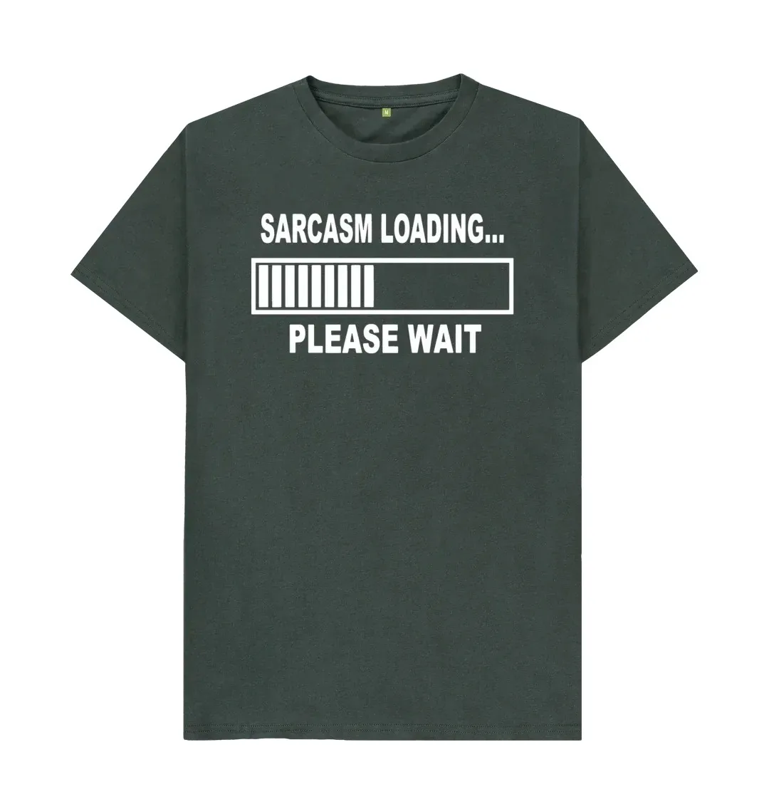 SARCASM LOADING, PLEASE WAIT T SHIRT Minimalist trendy printed T-Shirt American English printed niche T-Shirt