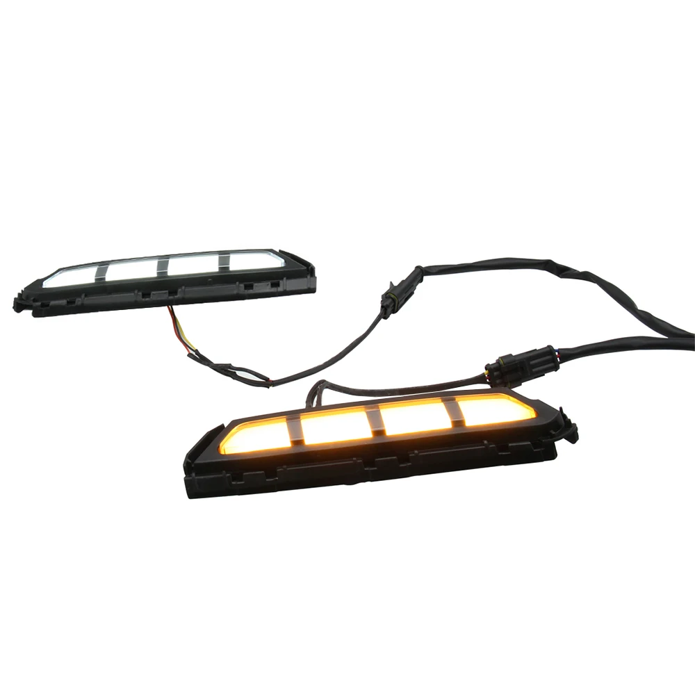 Car Daytime Running Light for Hyundai Elantra 2019-2020 with Two Light Modes LED Bumper Turn Signal Lamp Car Accessories