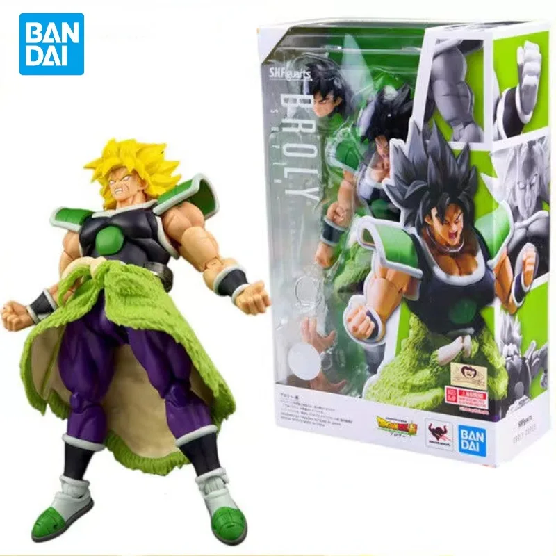 In Stock Bandai Original Dragon Ball GOKU SHF Super Saiyan Broly Anime Action Figures Model Toys PVC Collection Holiday Gifts