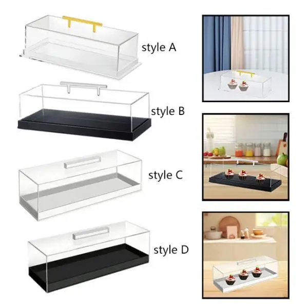 

Acrylic Display Case, Food Serving Stand, Rectangular Box with Lid for Events And Gatherings