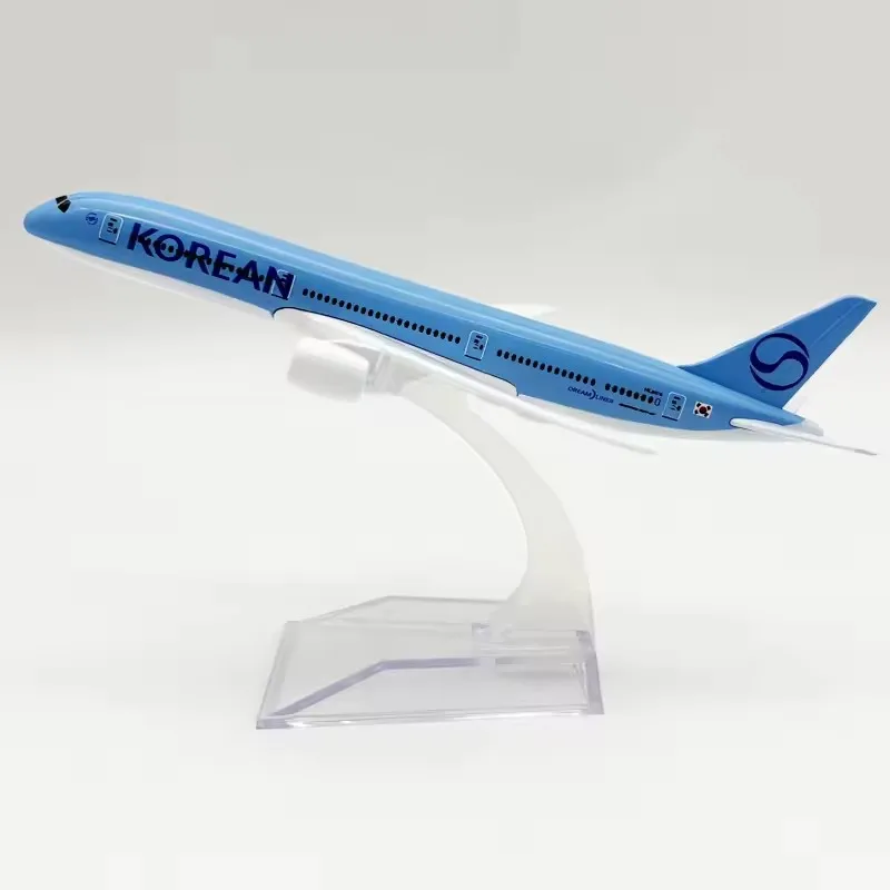

16CM Alloy Airplane Model Diecast Alloy Airlines Korean 787 Airplane Toy Static Model For Collection Children Kids Gift Toy