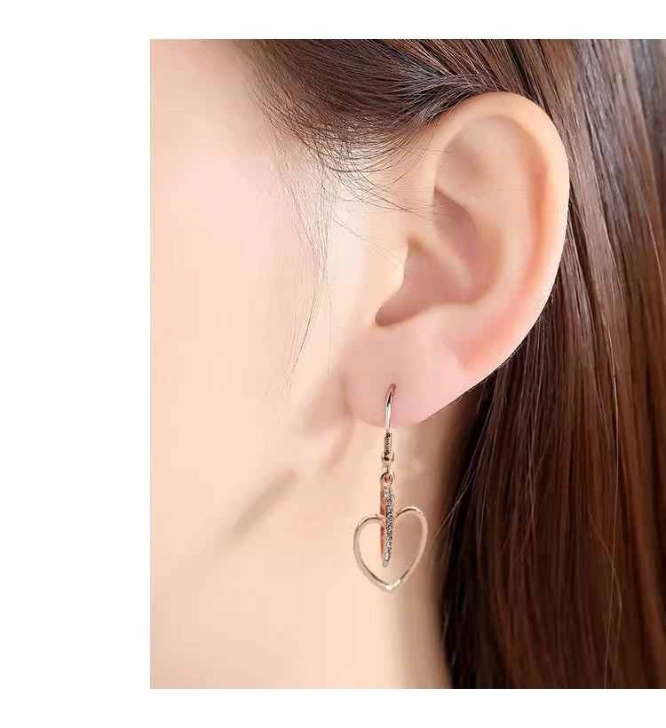 Длинные серьги Love Circle, хипстерские индивидуальные преувеличенные модные супер сверкающие женские серьги-крючки