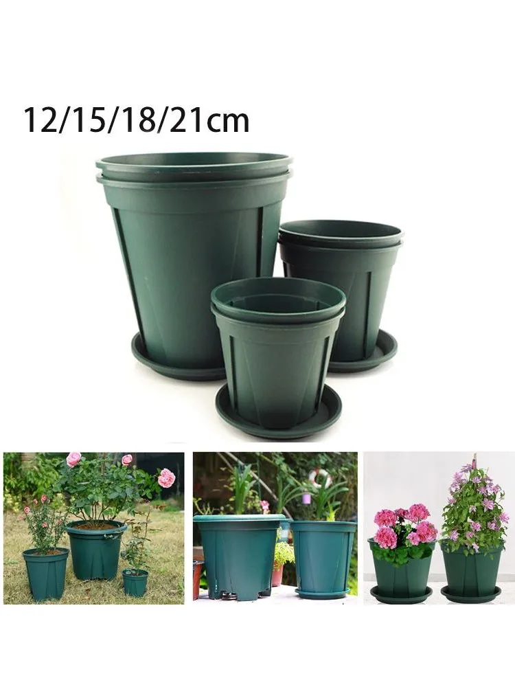 Pots de pépinière en plastique pour plantes, pot de fleur, pot de culture, outils de jardinière de jardin, pot de fleurs pour herbes succulentes, 5 pièces