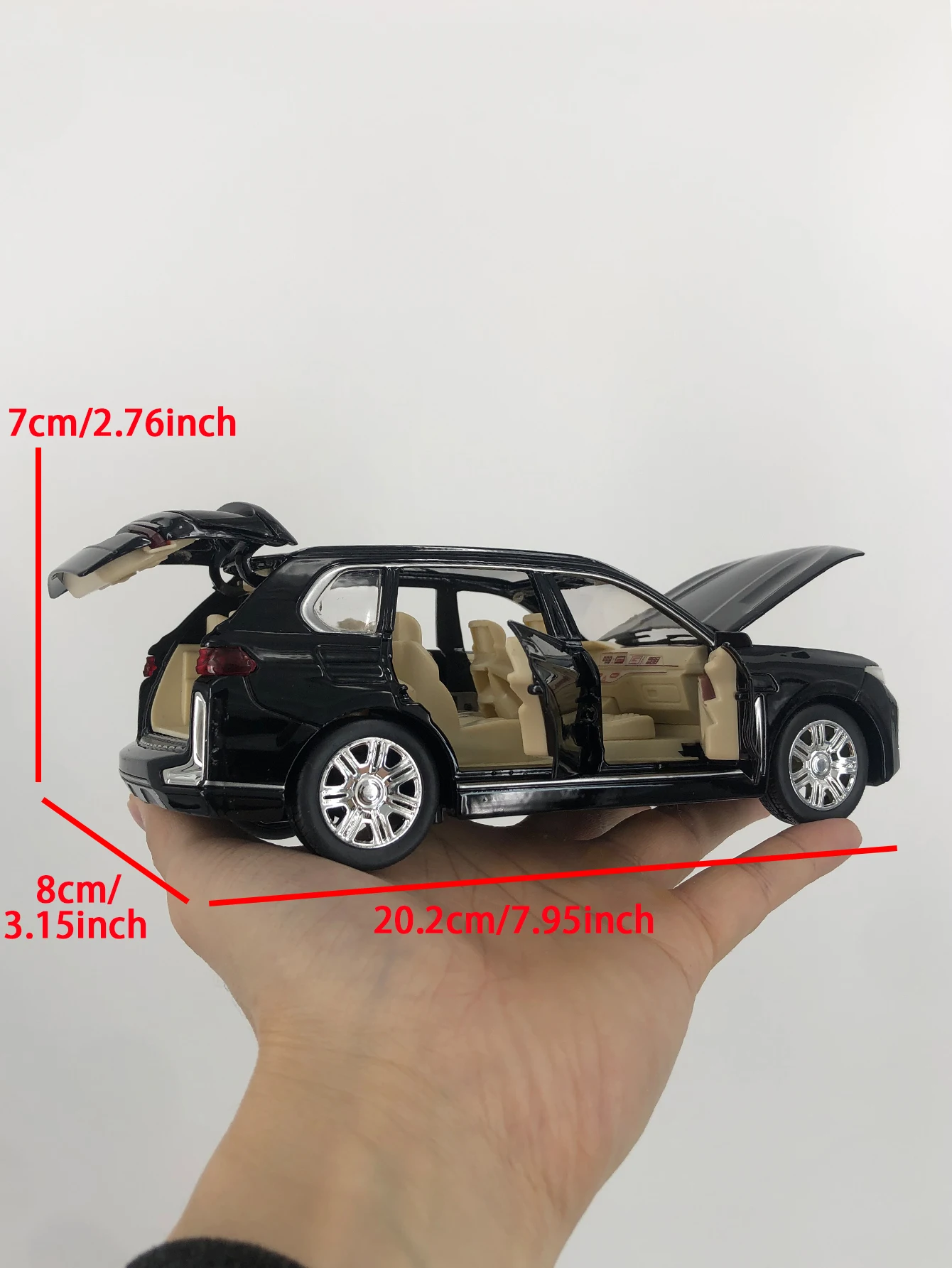 Modello di auto fuoristrada in lega di zinco di simulazione 1: 24, ornamento statico, auto regalo da collezione in metallo