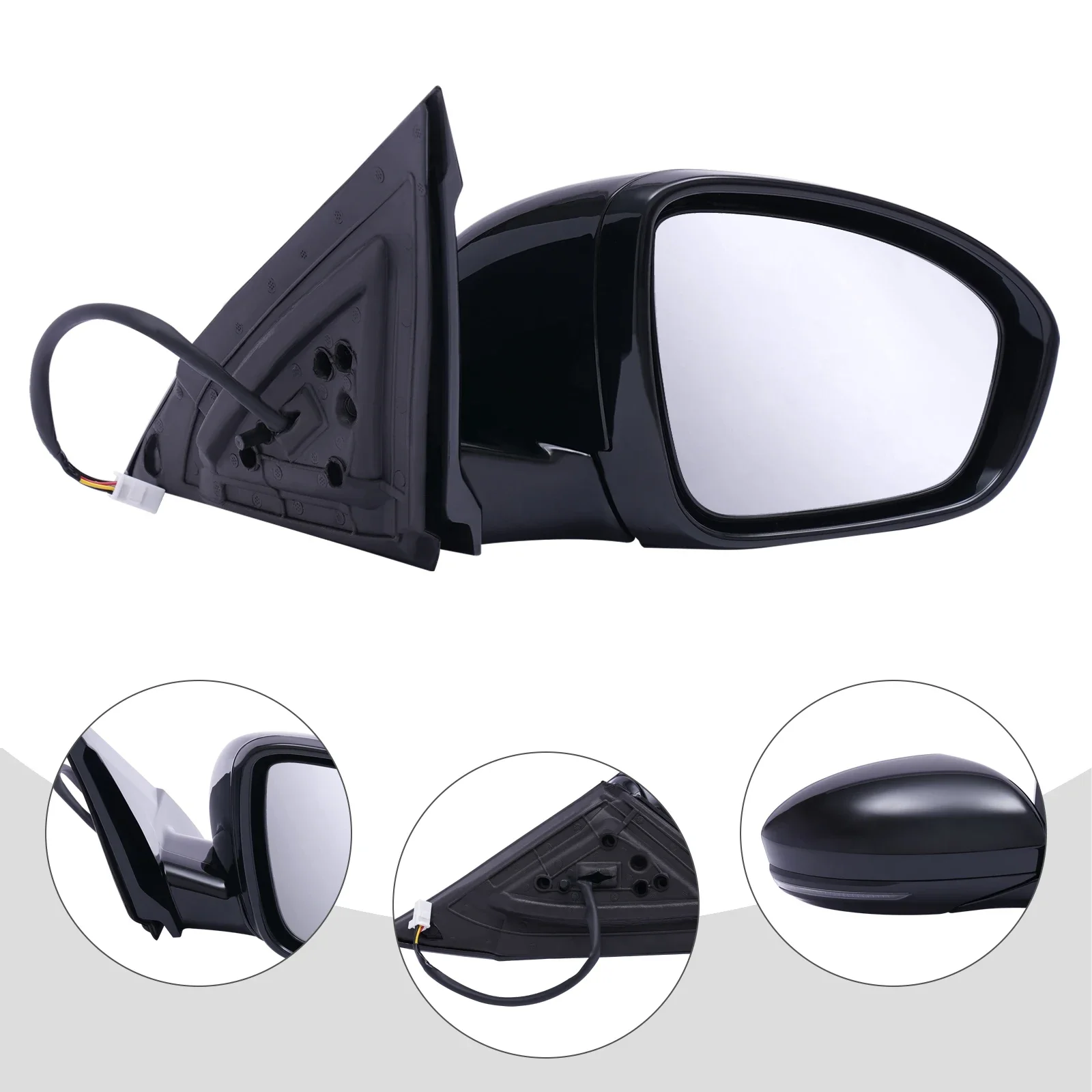 

Exterior Side View Mirror Power Passenger Right Side RH Paintable Finish for Nissan Altima 2019-2021