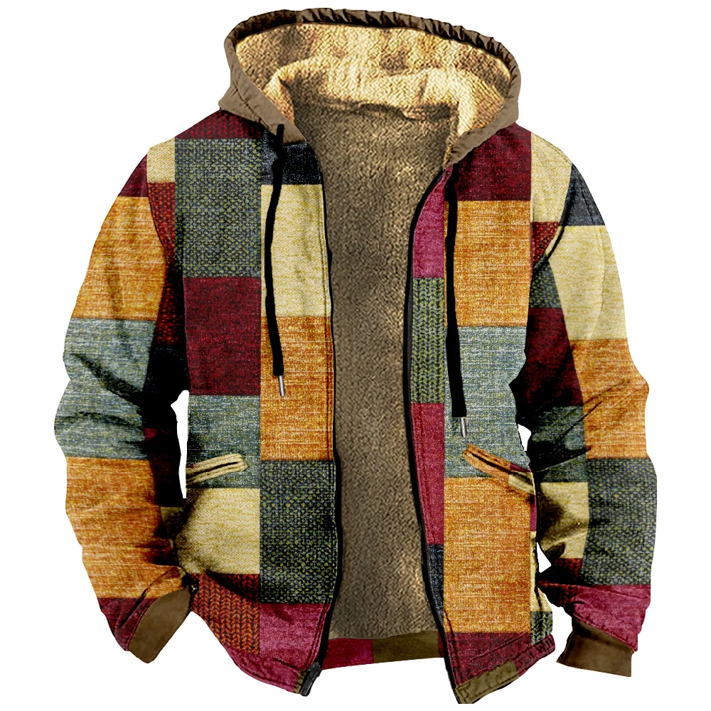 Sudadera con capucha con estampado 3D para hombre y mujer, prenda de vestir de manga larga con cremallera, abrigo de cuello alto, gráfico diario con estampado, informal y clásico, para invierno