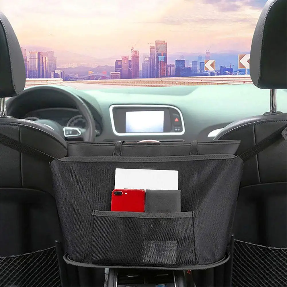 Universal Elastic Polyester Car Truck Seat Mesh Storage Net Bag Car Back Rear Mesh Trunk Seat Elastic String Net Auto Organizer