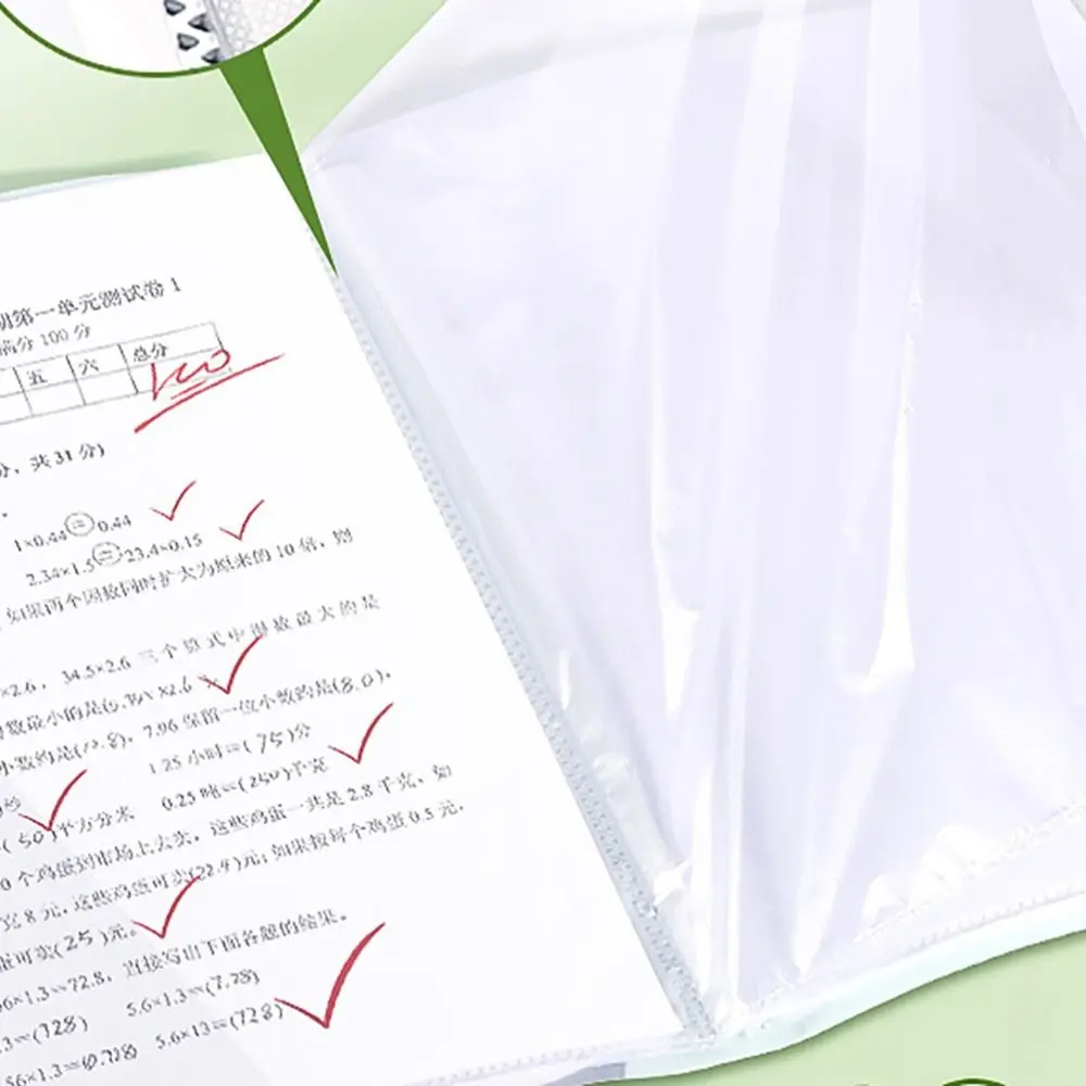 

Reusable Plastic Archives Bag Transparent Bag A4 File Folder Cartoon Large Capacity File Storage Bag Art Collection