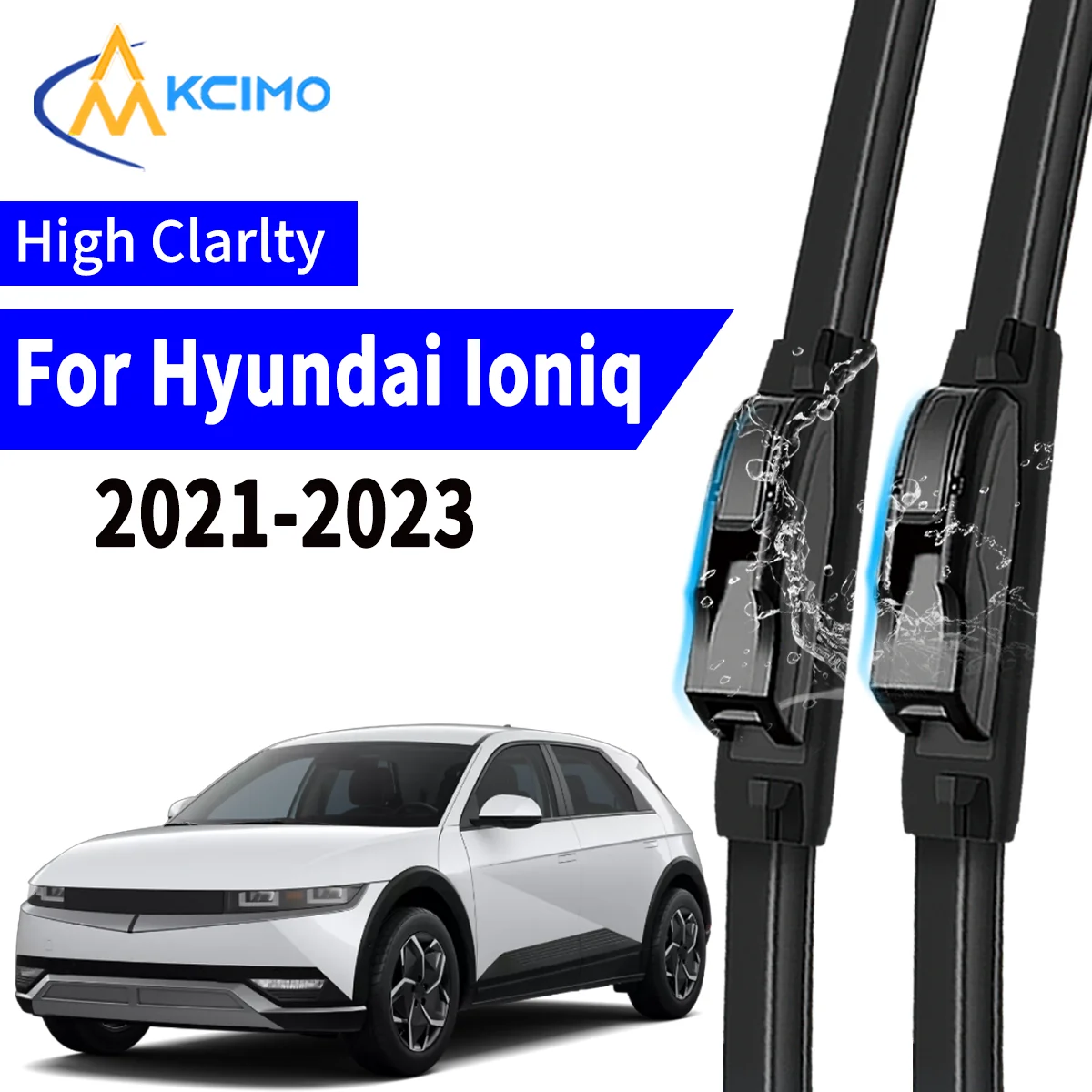

2pcs Car Wiper For Hyundai Ioniq 5 2021-2023 NE Front Windscreen Wiper Blade Silent Soft Rubber