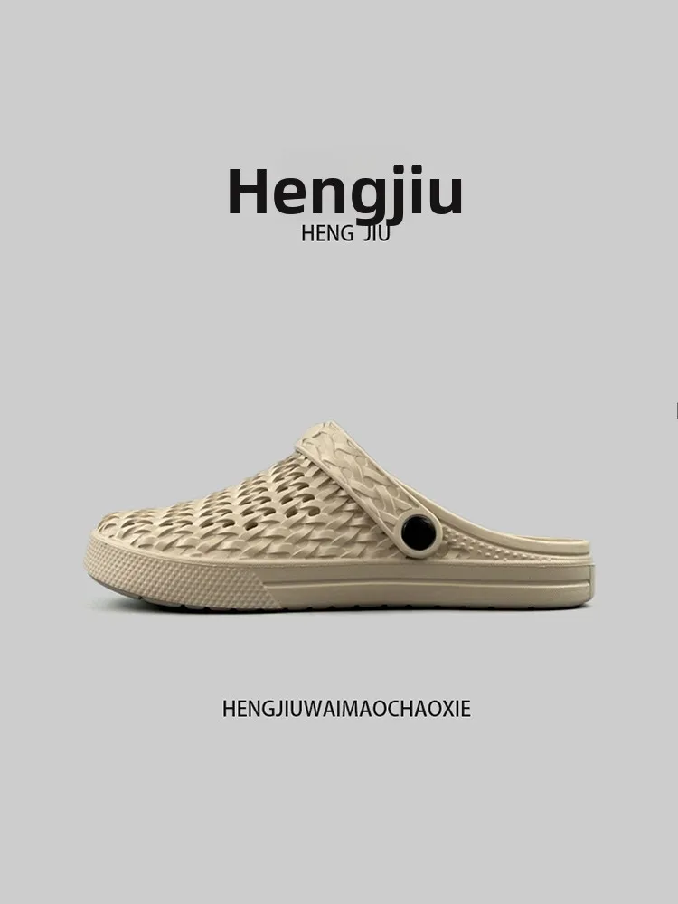 

Ultra-Light Breathable Men's EVA Sandals Open-Toe Slip-On Summer oes Casual Flat Heel Color Footwear for Daily Use