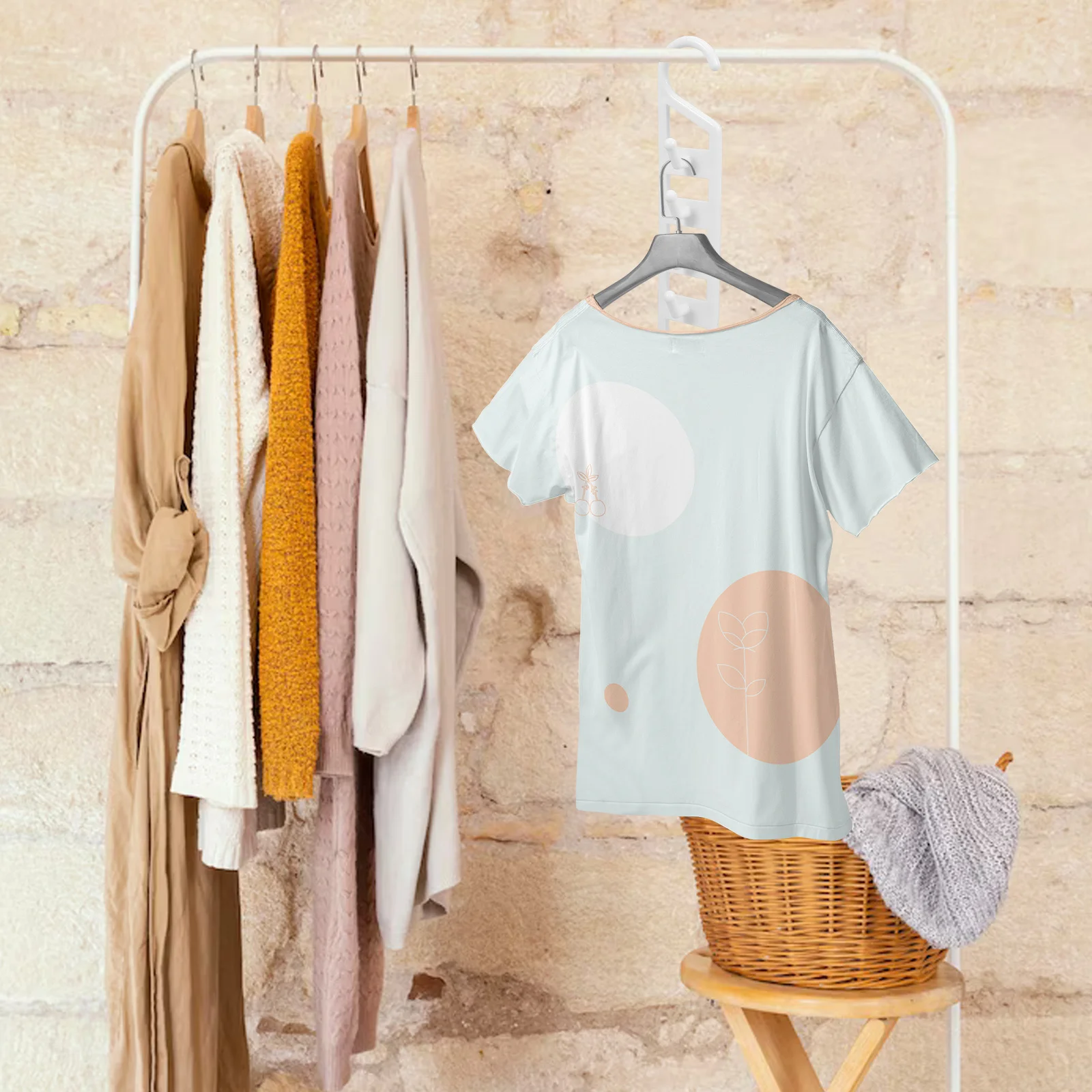 

6Pcs Heavy Duty Plastic Space Saving Hangers Closet Organizers Multi Hangers for Pants Shirts Sweaters Dorm Room Vertical Hanger