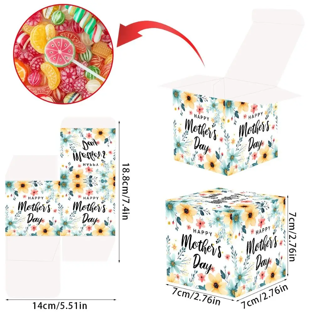 12 stücke Romantische Mutter der Tag Geschenk Boxen Cartoon Papier Box Snack Candy Boxen Handgemachte Bunte Geschenk Verpackung Boxen