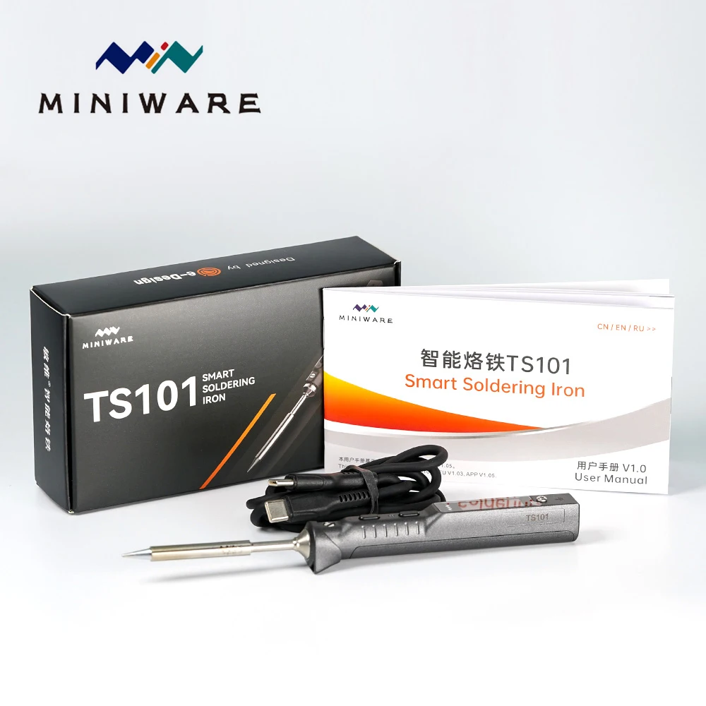 

MINIWARE TS101 Smart Soldering Iron Portable Welding Equipment PD3.1 90W Adjustable Temperature Original Digital Solder Station