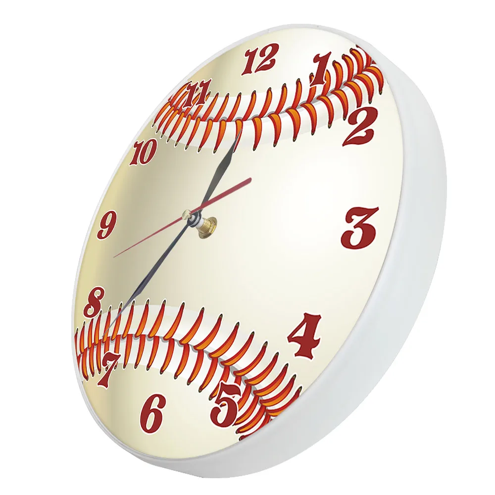 Baseball Custom Name 3D Wall Clock Sports Room Wall Decor Personalized Your Name Baseball Design Acrylic Printed Wall Clock