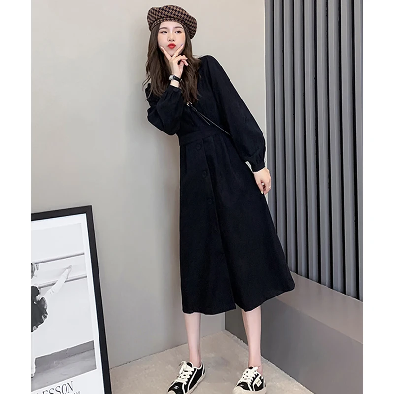 Ladies Dignified Sense of Design Fried Street dress 2022 New Women's Autumn and Winter French Minority Long