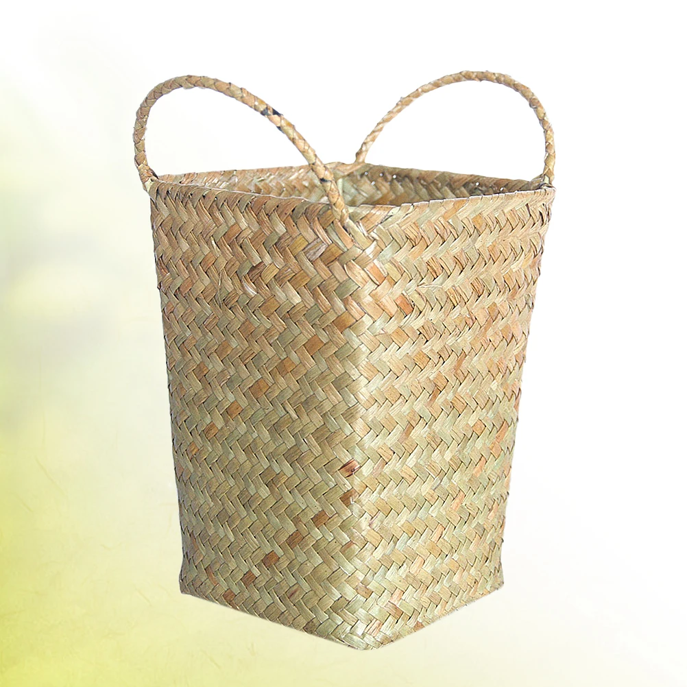 

Large Capacity Wicker Rattan Basket Khaki S Size Storage Organizer For Towels Blankets Laundry Bedroom Bathroom Dorm
