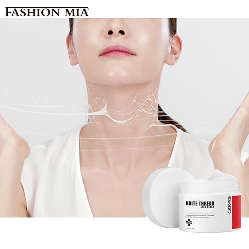 Imagen 2 del producto Crema para el cuello con hilo Naite, péptidos de colágeno hidrolizados de Corea, solución de 5% de adenosina, crema hidratante para el cuidado de la piel, 100ml