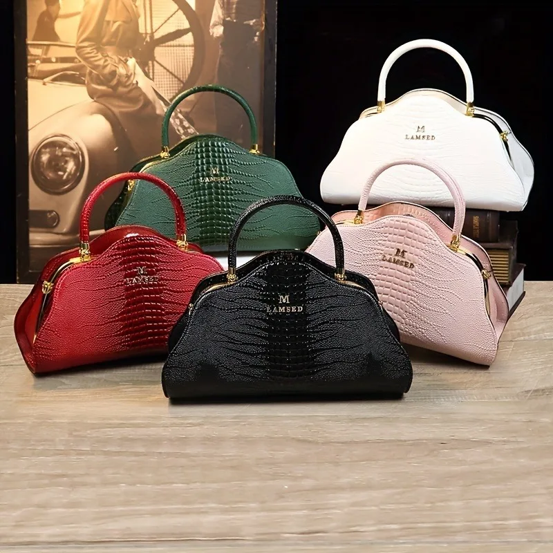 

Luxury Designer Brand New High Quality Crocodile Cowhide Cloud Bag Fashion Handbag for Women Сумка Женская Hot Sale