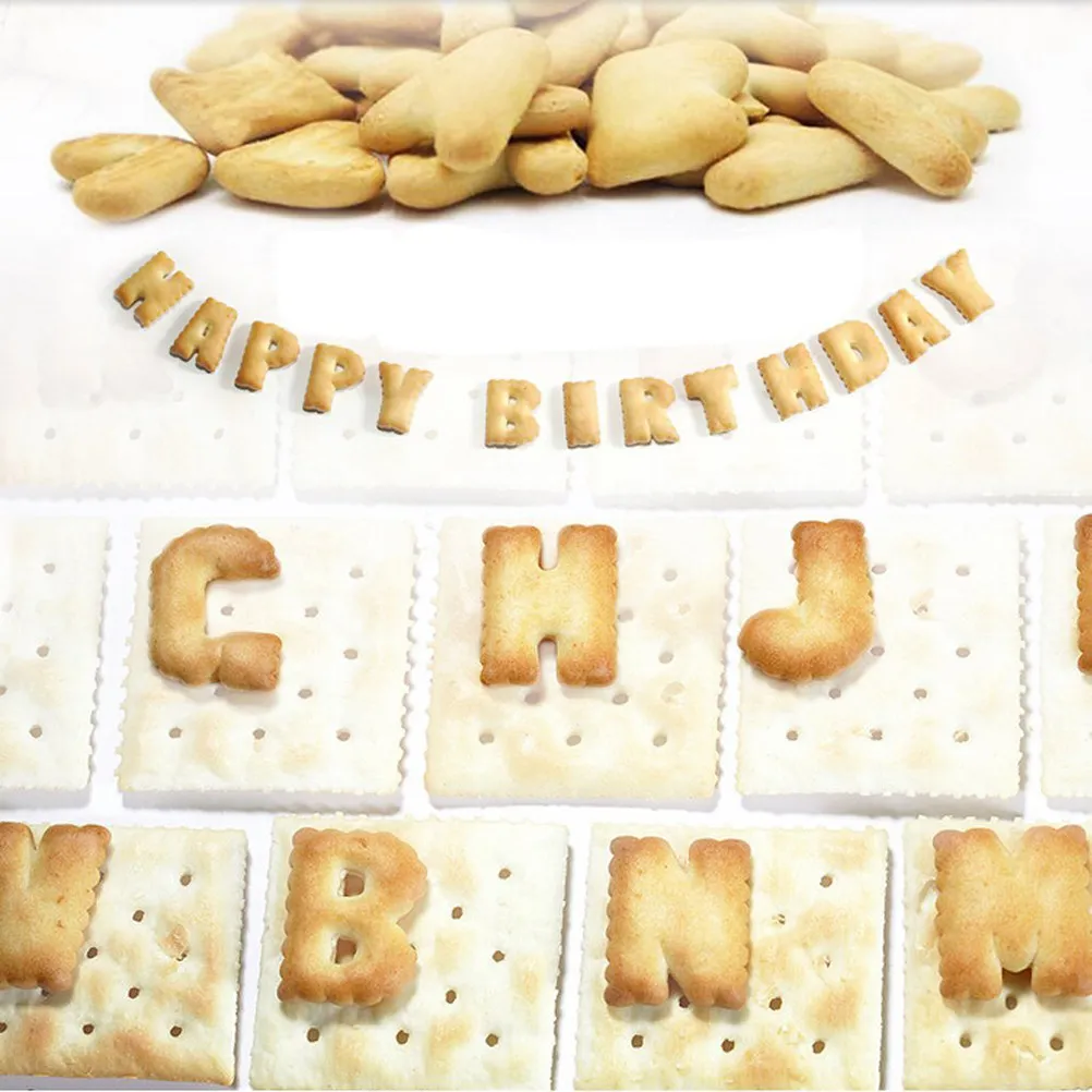 26 Piece Metal Alphabet Cookie Cutters Set Letter Molds for Fondant Cake Biscuit Baking Decorating