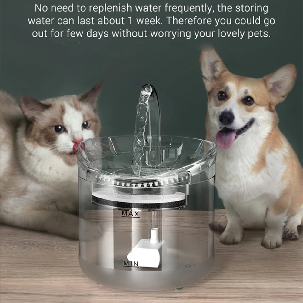 Xiaomi Cat Water Fountain Auto Filter Transparent Cat Drinker USB Electric Recirculate Filtering Drinker Cats Water Dispenser