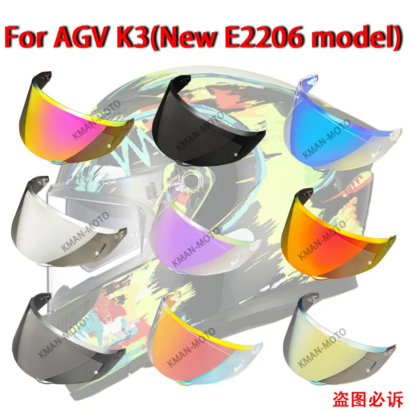 

Helmet Visor Lens for NEW AGV K3 (E2206) Motorcycle Helmet High Strength Sunscreen Windshield Uv-cut Lens Moto Accessories