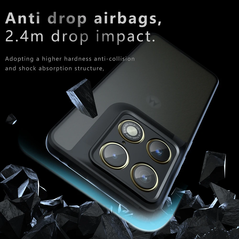 Shockproof Case For Motorola Signature Frosted Skin Feel Lightweight Soft TPU Frame Hard Plastic Translucent Matte Phone Cover
