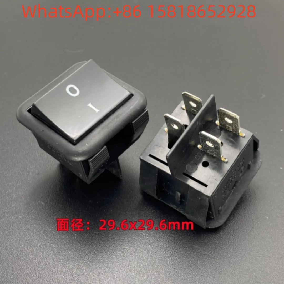 5 pieces of Taiwan PRONIC boat-shaped switch, 4 pins, 2-position rocker, high current 10A/250V power button