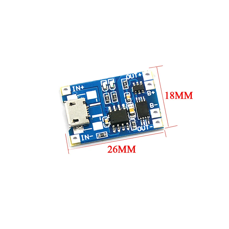 5Pcs TP4056 +Protection Dual Functions 5V 1A Micro USB 18650 Lithium Battery Charging Board Charger Module TYPE-C Connector