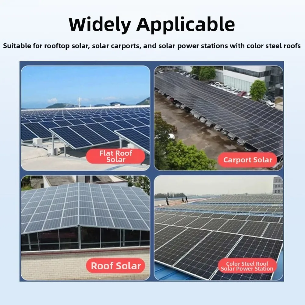 Stainless Steel Clips for Solar Module Frames 30 40mm Designed to Improve Rainwater Flow and Reduce Dust on PV Modules