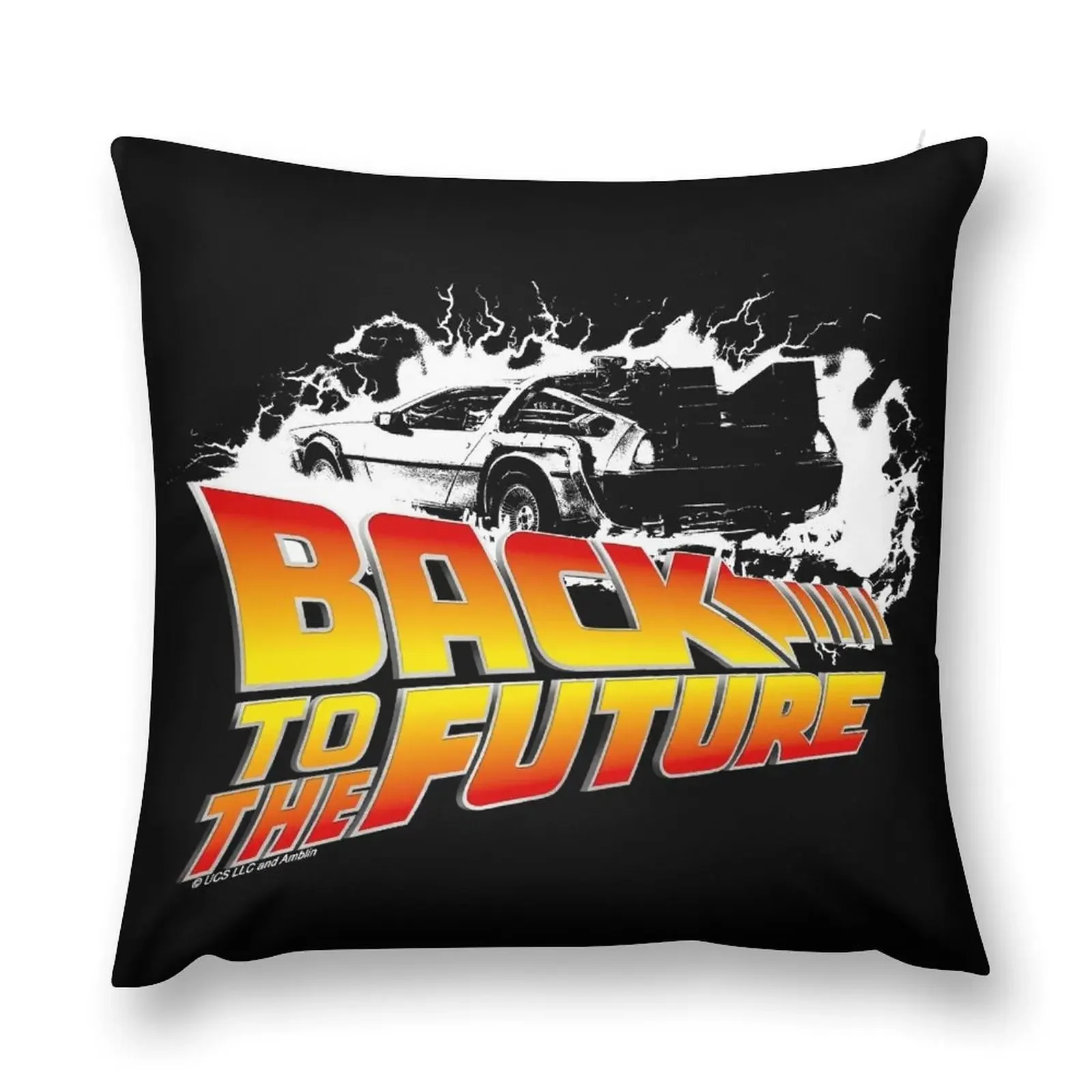 Back to the Future - DeLorean White Stencil Fan Art Throw Pillow autumn decoration christmas decorations 2025 Pillow Case pillow