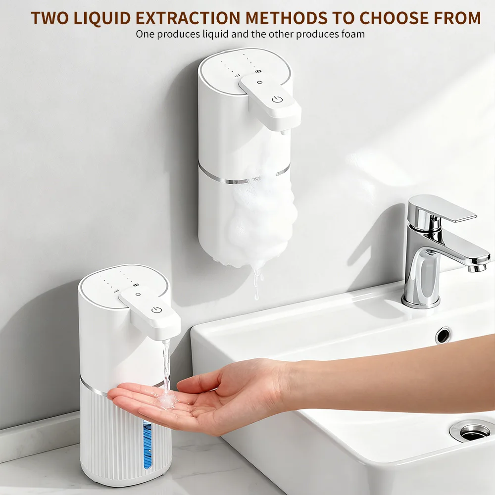 

380ML Automatic Soap Dispenser Waterproof IPX5 Touchless Soap Dispenser Type C Rechargeable Wall Mount Hand Dish Auto Dispenser
