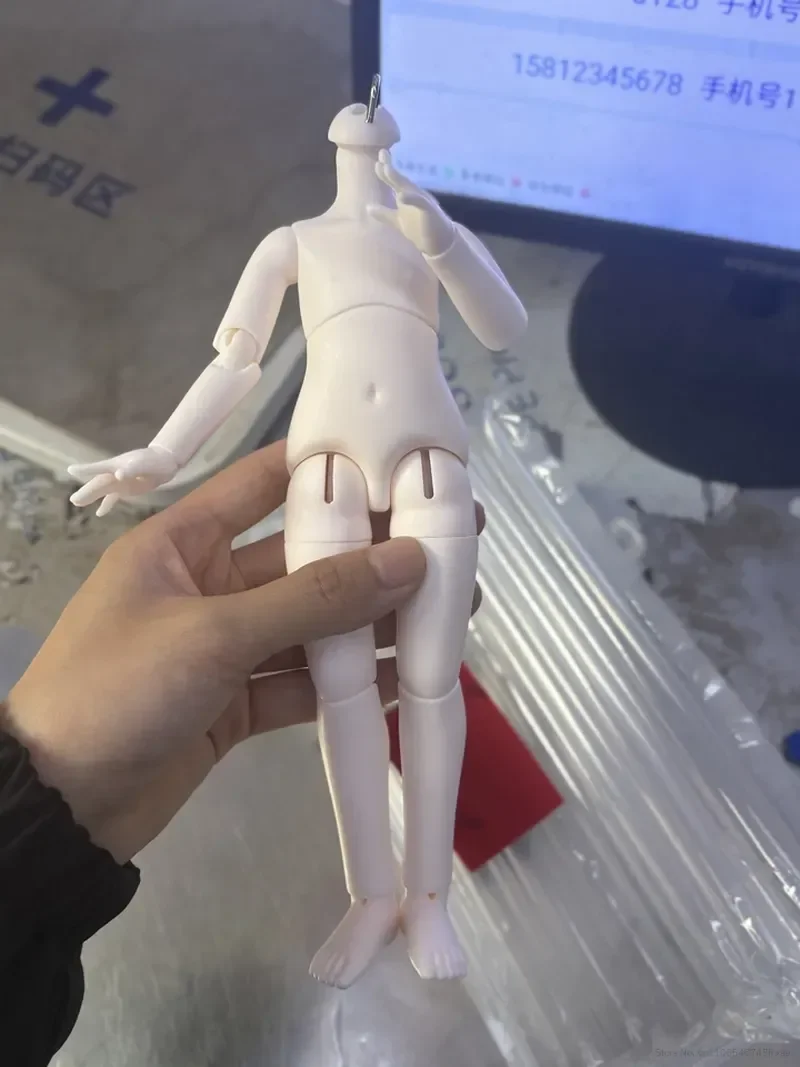 Box Tuan 1/6 Scale BJD PVC Doll Body 6 Points Jointed Body With Hand Parts Neck Adapter White Pink Skin For Doll Head Custom