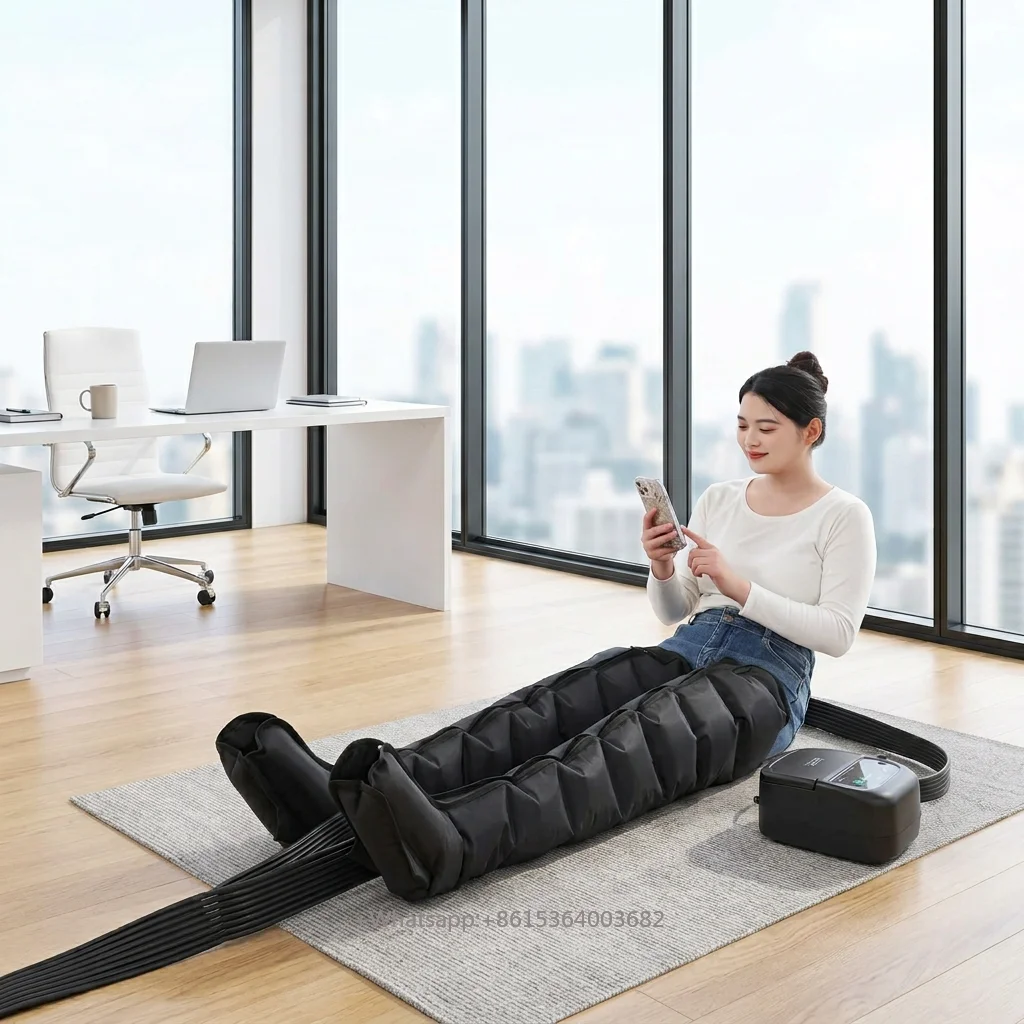 Botas de Compresión para Terapia de Compresión de Aire, Masajeador de Piernas Quill, Máquina de Compresión de Piernas con Calentamiento Rápido por Infrarrojos Lejanos