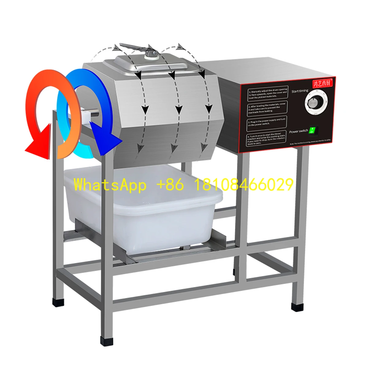 

Chicken Tumbling Mixing Beef Jerky Meat Vacuum Tumbler Fish Brine Injector Machine Hot Selling Diamond Marinating