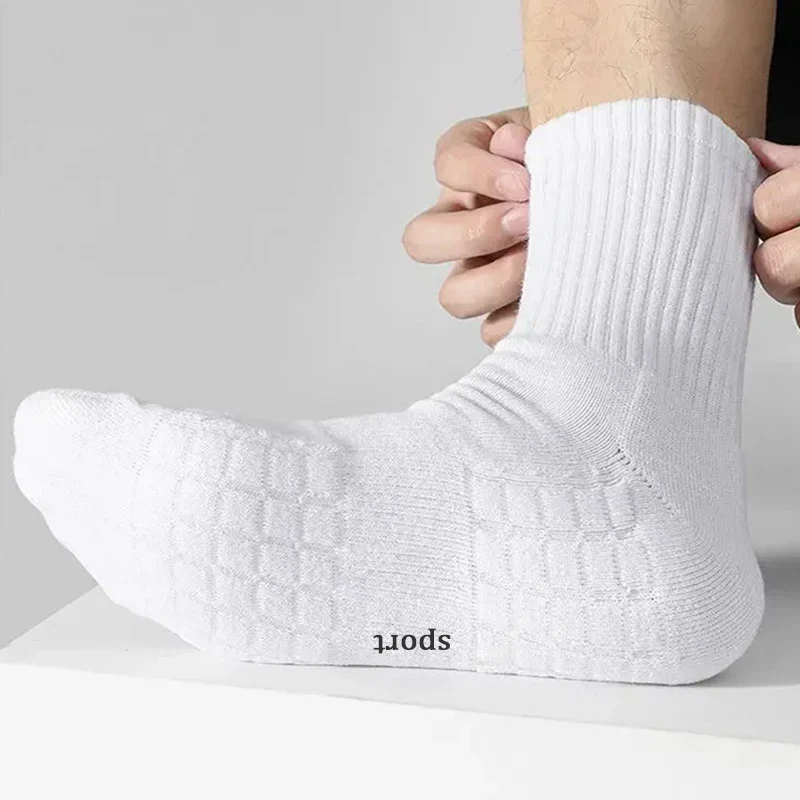 

Men's thick-bottomed sweat-absorbing and breathable sports socks with bottom pads running professional sports men's socks