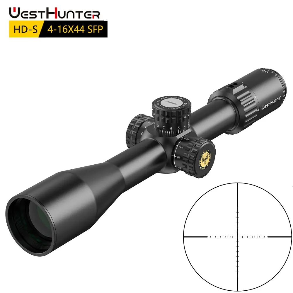 

WestHunter HD-S 4-16X44 SFP Riflescopes 1/4 MOA Reticle Side Parallax Optical Sights 30mm Tube Tactical Shooting Scope