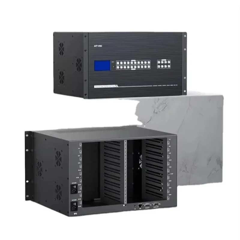 4K 36x36 Modular Matrix Switcher With Audio I/O, Web GUI, Seamless Switching, Customizable I/O Cards