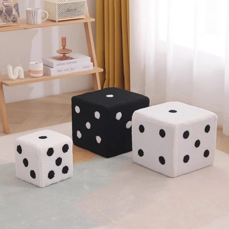 Creative shoe changing stool modern style dice Rubik\'s cube stool entrance creative shoe changing living room sofa stool