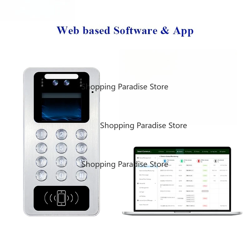 Multi-apartment 2.4 Inch Color Screen Aluminum Alloy Keypad Cloud Video Inte-rcom SIP POE/4G Ethernet Water Resistant