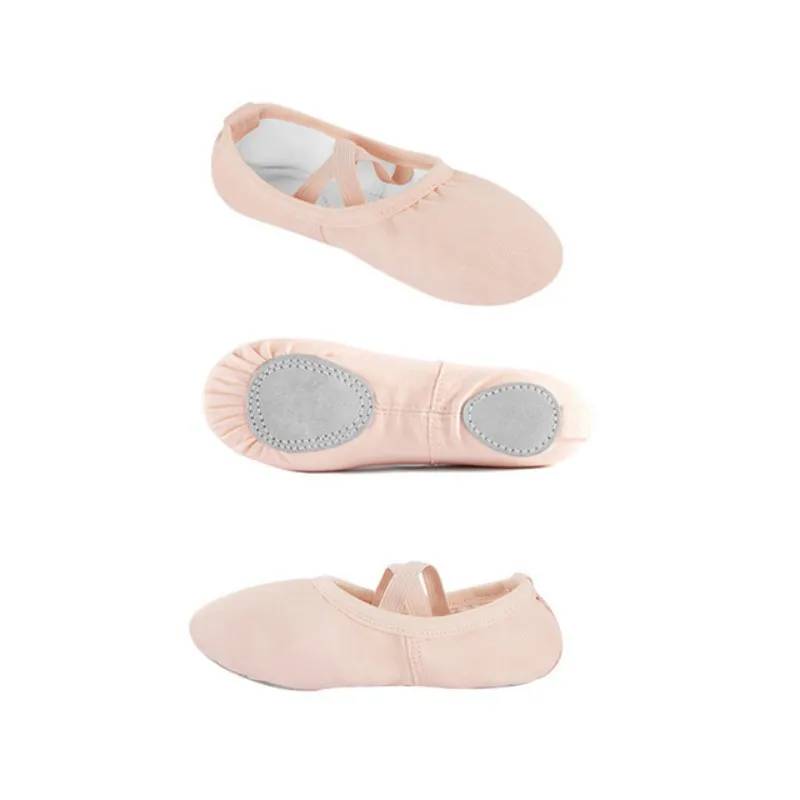 Bambini adulti ballerine scarpe in tela ragazze pantofole da ballo per le donne scarpe da allenamento per balletto con suola morbida piatta scarpe