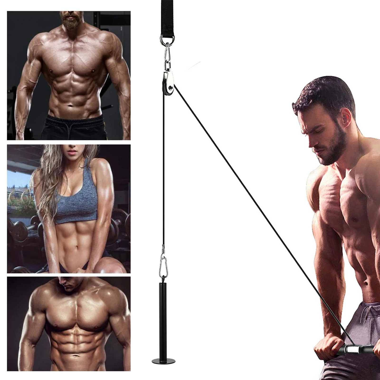 

2pcs Pulley Hanging Straps Fitness Training Equipment Swing Straps DIY Gym Accessories Home Use Polyester