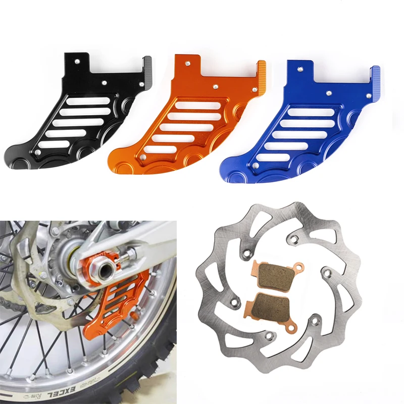 Rear Brake Pads  Brake Disc Guard Protector For Husqvarna TC FC TE FE For KTM EXC EXCF CF SX SXF Six Days TPI 125-500 2004-2023