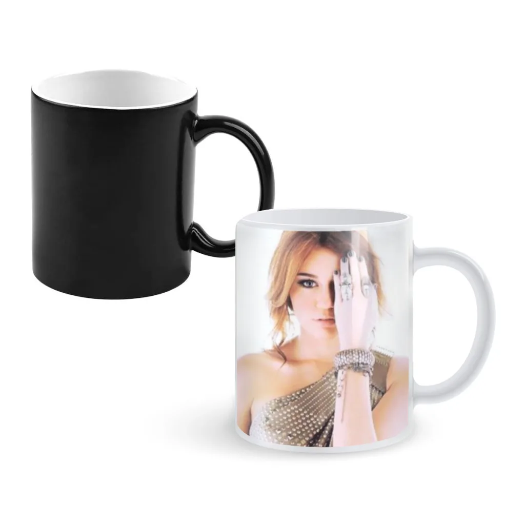 

Miley Cyrus album Vintage Creativity Change Color Chang mug Ceramic mug Hot Coffee Cup Breakfast Cup mug Friend Gift