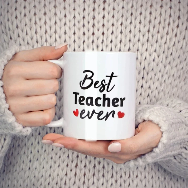 

Ceramic Cup for The Best Teacher Ever, Teacher Gratitude Gift, Birthday Gift