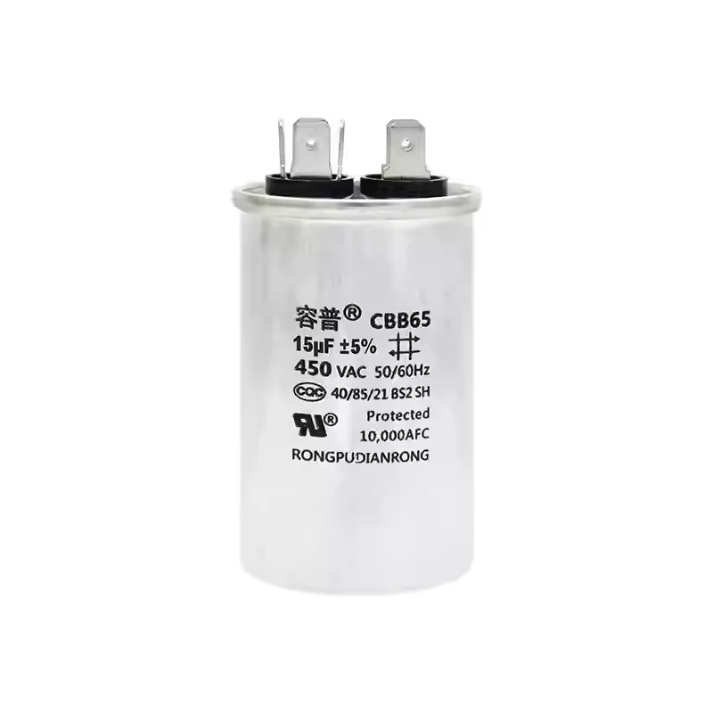 CBB65 Explosion proof Air Conditioning Starting Capacitor 15UF Compressor Capacitor Aluminum Shell 450V Non Polarized