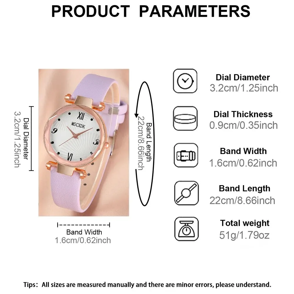 Women Simple Fashion Watch Leather Quartz Wristwatches Sunglasses Set Female Glasses Dress Clock Montre Femme