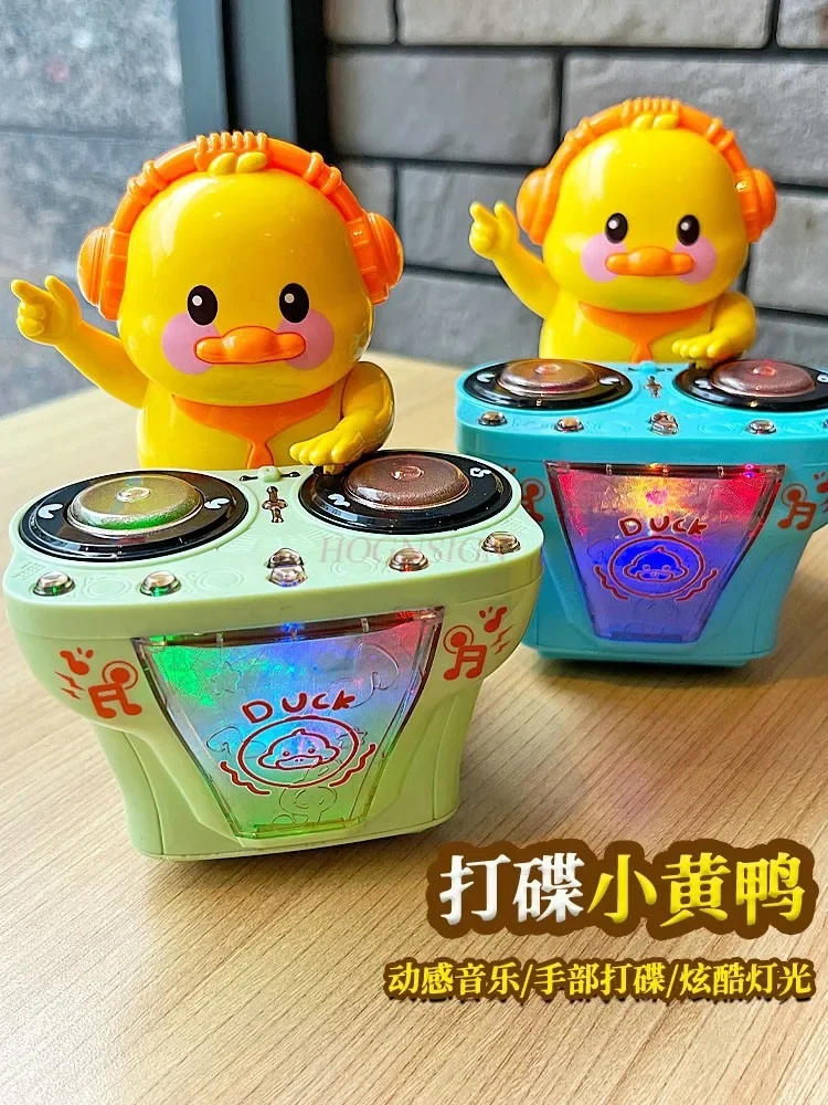 Lindo pato DJ tocadiscos juguete Musical con luz y sonido niños juego interactivo electrónico regalo de educación temprana para niños