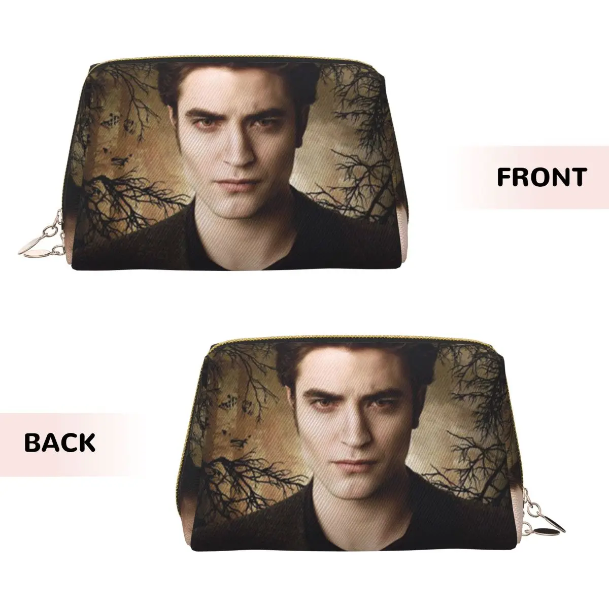The Twilight Saga Edward Cullen Women Cosmetic Bag Travel Makeup Organizer Pouch Toiletry Storage Dopp Kit Case